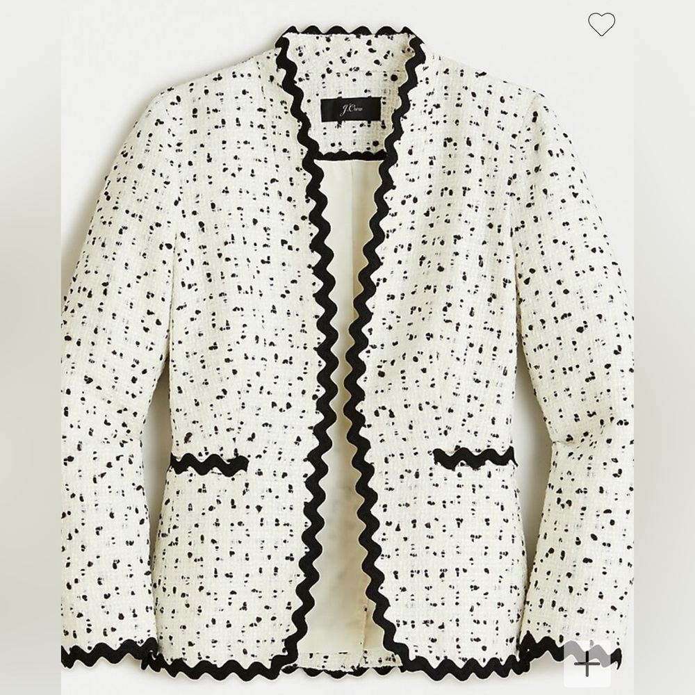 J. Crew - NWT Going-out blazer in ivory spotted tweed